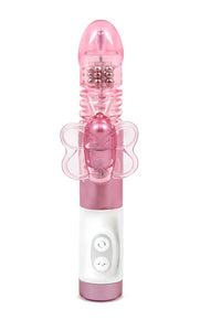Blush Luxe Mini Butterfly Stroker Thrusting and Rotating Vibration